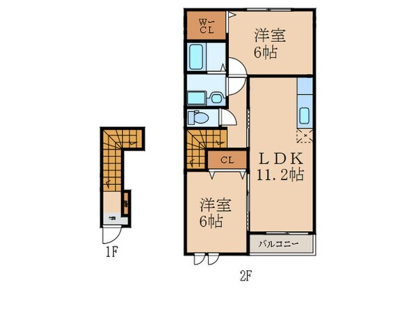 Ｋｉｒａｒａ　Ｂ棟の物件間取画像